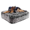 thumbnail image 1 of Bessie and Barnie Midnight Frost Luxury Shag Extra Plush Faux Fur Rectangle Pet/Dog Bed, 1 of 6