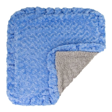 Bessie and Barnie Serenity Grey / Blue Sky Luxury Ultra Plush Faux Fur Pet/ Dog Reversible Blanket (Multiple Sizes)