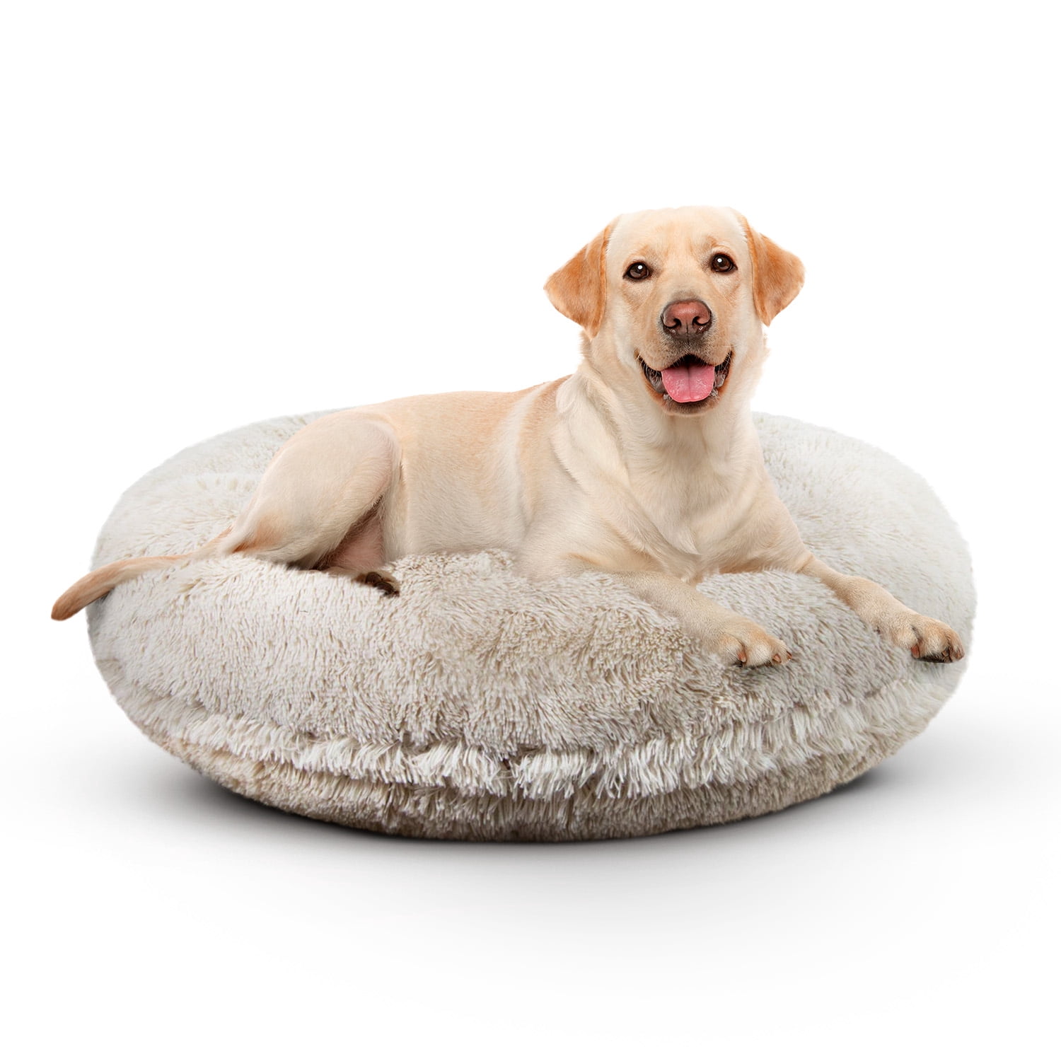 Bessie and Barnie Signature Blondie Shag Extra Plush Faux Fur Bagel Pet/ Dog Bed
