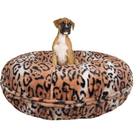 Bessie and Barnie Signature Chepard Luxury Extra Plush Faux Fur Bagel Pet/ Dog Bed