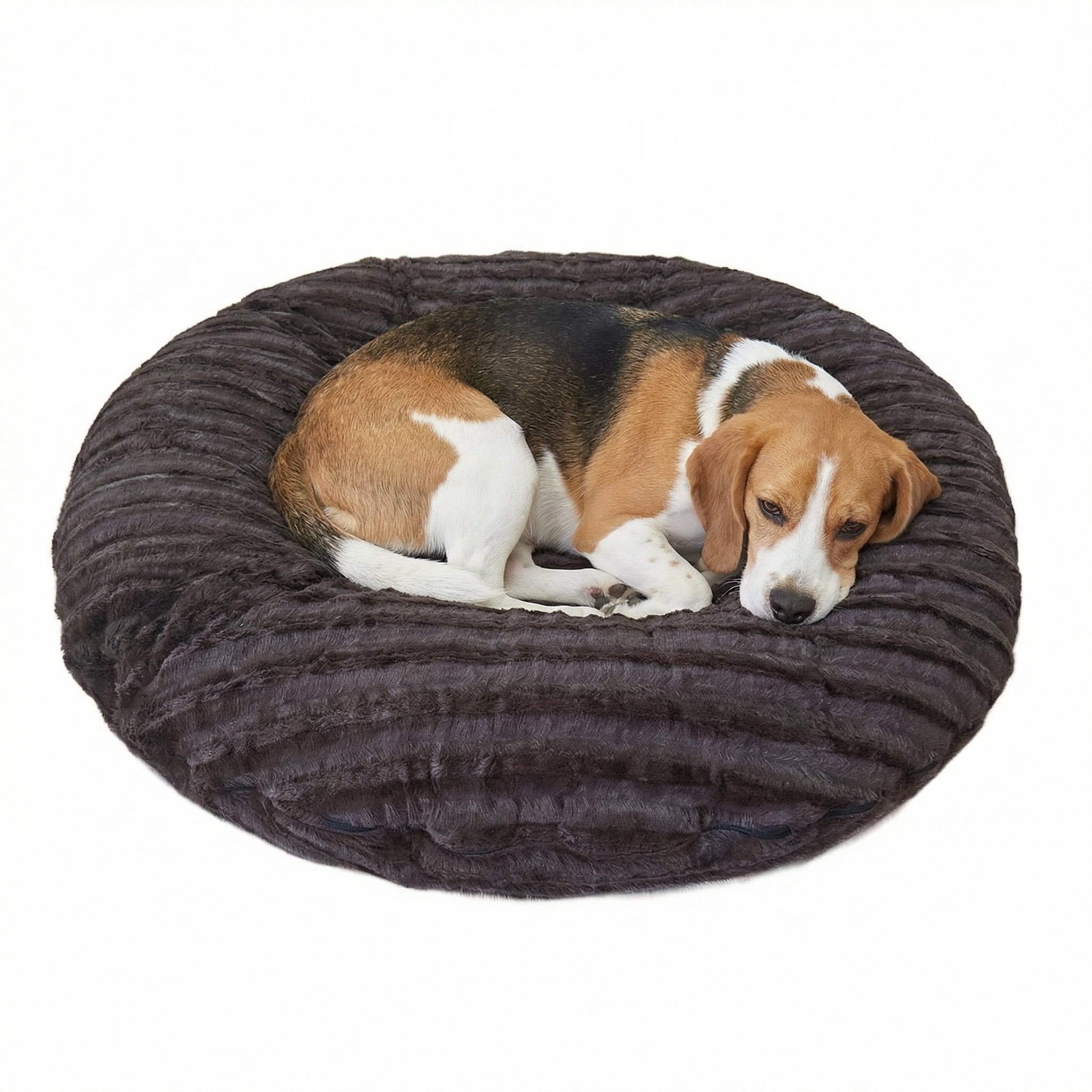 Bessie and Barnie Signature Godiva Brown Shag Extra Plush Faux Fur Bagel Pet/ Dog Bed