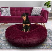 Bessie and Barnie Signature Rosewood Shag Extra Plush Faux Fur Bagel Pet/ Dog Bed