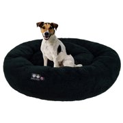 Bessie and Barnie Ultra Plush Deluxe Comfort Pet Dog & Cat Black Snuggle Bed