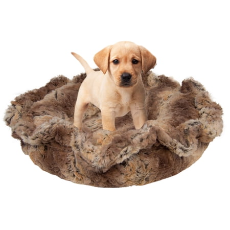 Bessie and Barnie Ultra Plush Grizzly Bear / Simba Deluxe Dog/Pet Lily Pod Bed