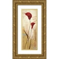 thumbnail image 1 of Besson, Nathalie 8x14 Gold Ornate Wood Framed with Double Matting Museum Art Print Titled - Panneau calla, 1 of 4