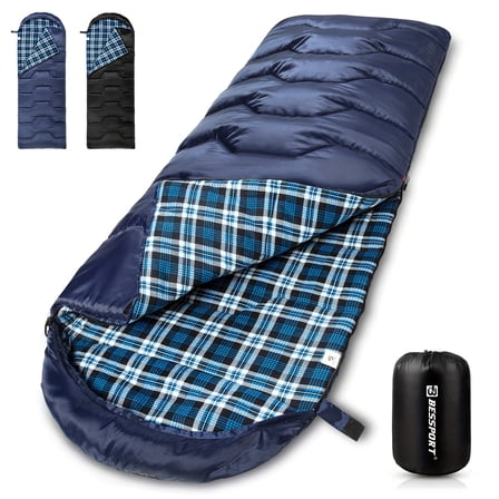Bessport Winter Sleeping Bag, Flannel Lined 18-32°F Sleeping Bag for Camping & Backpacking