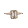 thumbnail image 1 of Best 1.25 Ct Diamond Moissanite Engagement Ring in Emerald Cut With 18K Rose Gold Plating, Promise Ring, Anniversary Ring, 1 of 6