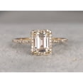 thumbnail image 1 of Best 1.75 Ct Moissanite Diamond Ring with Emerald cut with 18k Gold Plating, 1 of 5