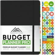 Best 2024 Budget Planner & Budget Book | 12-Mo Finance Planner, Monthly Bill Organizer, Budget, Debt, Saving & Expense Tracker With Budget Stickers | Productivity Store | Black