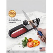 XO Chef Lab Handheld Pocket Sharpener, 4 Adjustable Sharpening Angles, Coarse and Fine Stages for Kitchen Blades