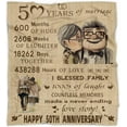 thumbnail image 1 of Best 50th Wedding Anniversary Blanket Gifts for Couple Parents Ideas 60"x50", 1 of 6