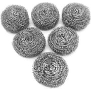 Best 6 Pack Steel Wool Scrubber Sponge, Stainless Steel Scrubber, Reusable Cleaning Scrub for Pots, Pans, Dishes, & Kitchen