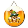 thumbnail image 1 of Best Abyssinian Dad Proud Beer Lover Happy Oktoberfest Round Wood Sign Cat Lover Kitten Owner Gifts Hanging Wall Home Decor - 02016, 1 of 5