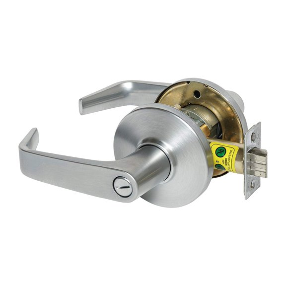 Stanley Best 9K30L15CS3626 2.75 in. 9K Series Backset Privacy 15 Lever & C Rose with ANSI Strike, Satin Chrome