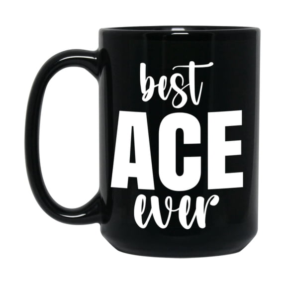 Best Ace Ever Mug, Father’s Day Gift, 11Oz Or 15Oz Black Ceramic Coffee Cup, 1