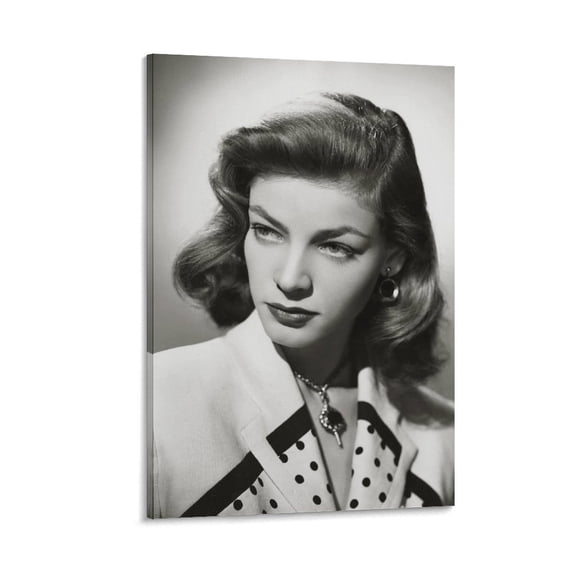 Best Actresses Ever Lauren Bacall Retro Poster Canvas Poster Wall Art Picture Prints Hanging Photo Gift Decor Home Posters Artworks 24x36inch(60x90cm)