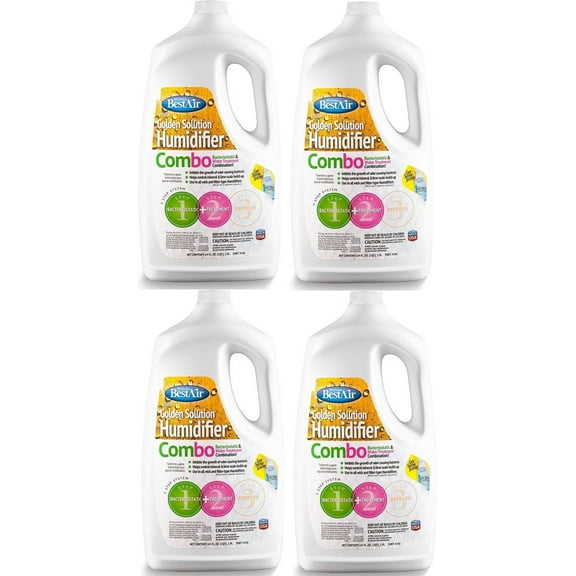 Best Air 246-PDQ 64 oz Bottle Of Golden Solutions Bacteriostatic Humidifier Water Treatment - Quantity of 4