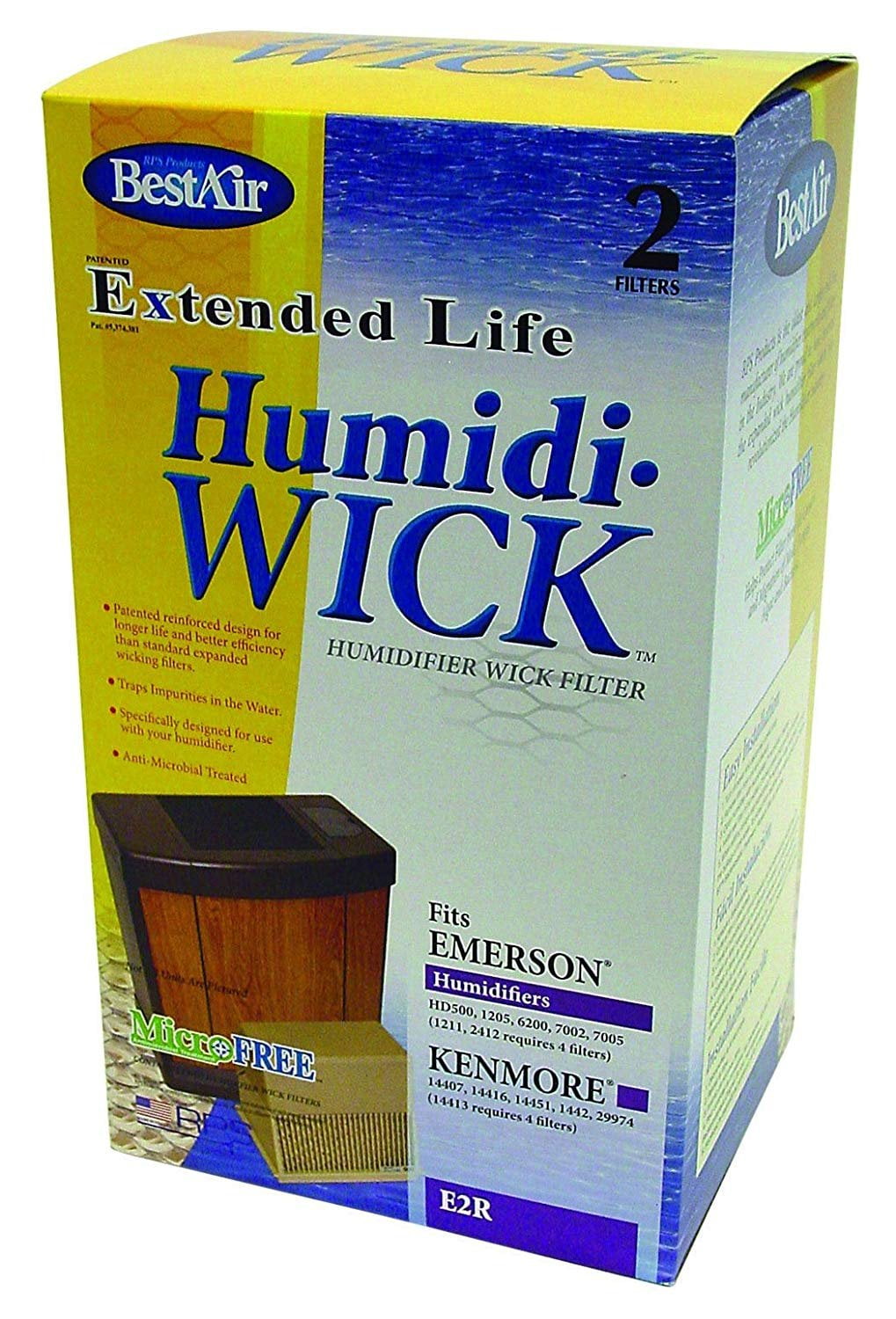 RPS Products Air Humidifier Filter - Compatible With Essickair, Emerson, Moistair - 11 in L 2 in W — Residential Use, Standard Application