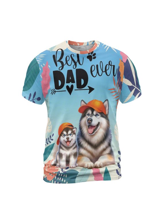 Best Alaskan Malamute Dad Ever Happy Father's Day All Over Print 3D Shirt Unisex Merch Alaska Mal Dog Lovers Gifts - 02006