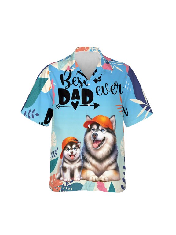 Best Alaskan Malamute Dad Ever Happy Father's Day Hawaiian Shirt Breathable Summer Unisex Merch Alaska Mal Dog Lovers Gifts - 02006