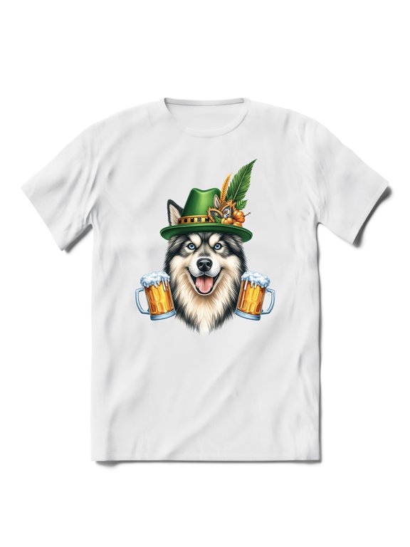 Best Alaskan Malamute Dad Proud Beer Lover Happy Oktoberfest Shirt T-shirt Unisex Merch Alaska Mal Dog Lovers Gifts - 02016