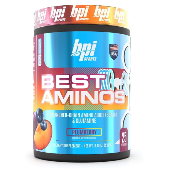 Best Aminos Muscle Recovery Dietary Supplement, Plumberry Flavor, 8.8 Ounce, 25 Servings