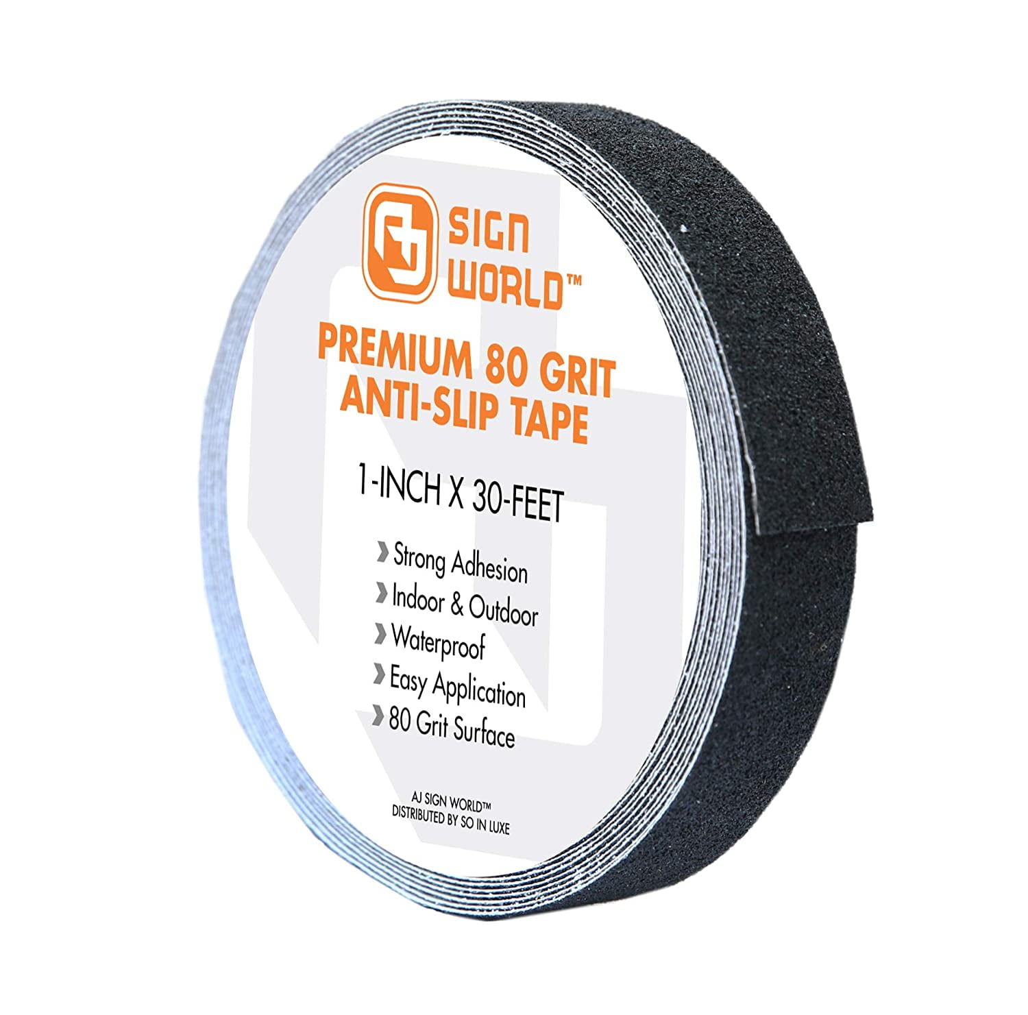 Best Anti-Slip Grip Tape, 1" x 30 FT, Black Color, 80 Grit, Industrial ...