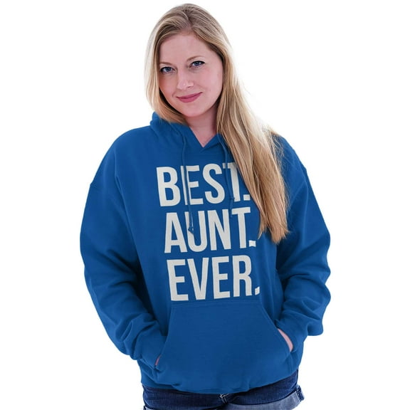 Best Aunt Ever Cute Favorite Auntie Hoodie Sweatshirt Women Brisco Brands M