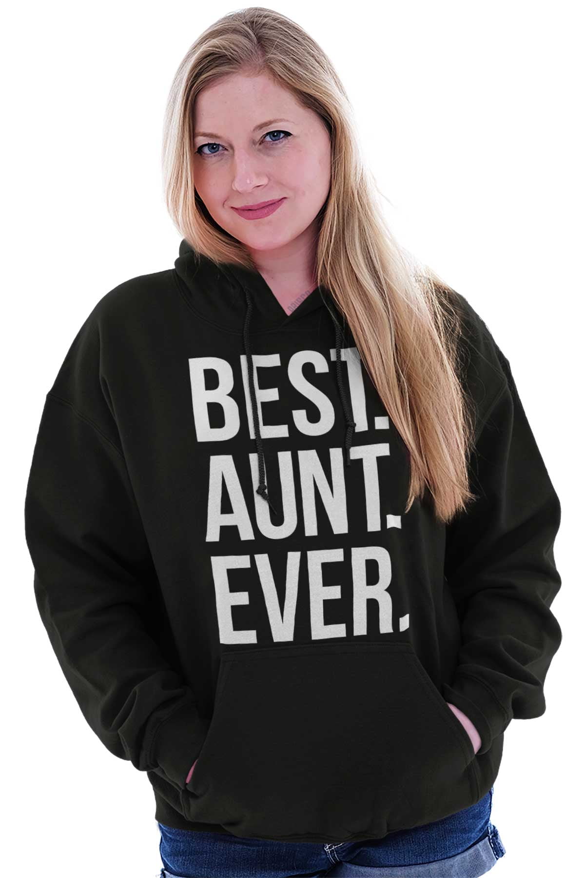 Best Aunt Ever Cute Favorite Auntie Hoodie Sweatshirt Women Brisco Brands M  