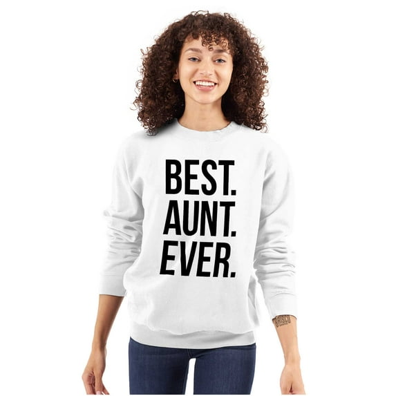 Best Aunt Ever Cute Favorite Auntie Women Plus Size Crewneck Sweatshirt Brisco Brands 2X