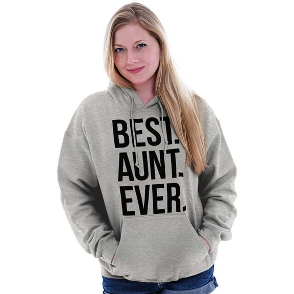 Best Aunt Ever Cute Favorite Auntie Women Plus Size Graphic Pullover Hoodie Brisco Brands 3X