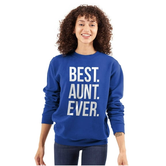 Best Aunt Ever Cute Favorite Auntie Women Plus Size Crewneck Sweatshirt Brisco Brands 2X