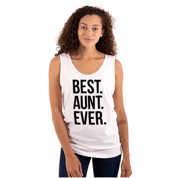 Best Aunt Ever Cute Favorite Auntie Womens Plus Size Graphic Tank Top Brisco Brands 3X
