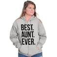 thumbnail image 1 of Best Aunt Ever Cute Favorite Auntie Womens Plus Size Graphic Zipper Hoodie Brisco Brands 4X, 1 of 5