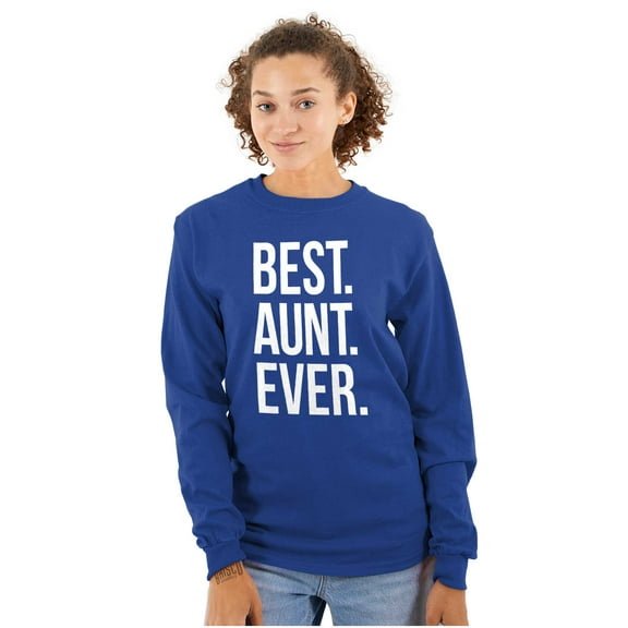 Best Aunt Ever Cute Favorite Auntie Women's Long Sleeve T Shirt Brisco Brands S