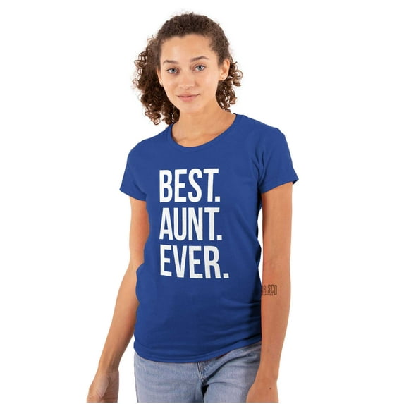 Best Aunt Ever Cute Favorite Auntie Womens Slim Fit Graphic Tee Brisco Brands L