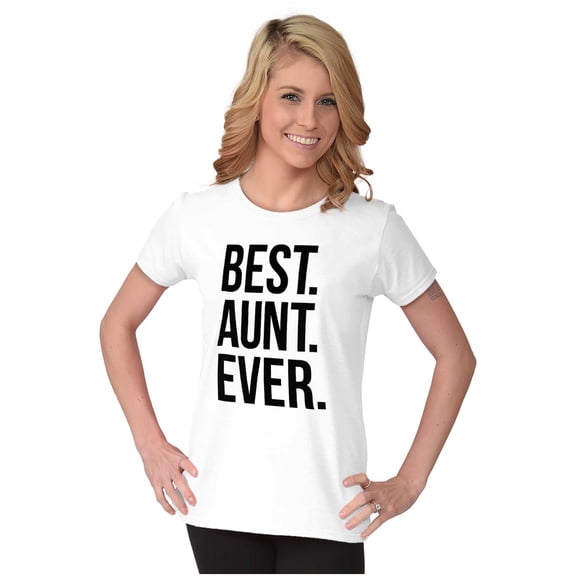 Best Aunt Ever Cute Favorite Auntie Womens Slim Fit Graphic Tee Brisco Brands M