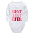 thumbnail image 1 of Best Aunt Ever Newborn Baby Boy Romper Long Sleeve Baby Boy Clothes Bodysuits White Baby Clothes Unisex 3-6 Months, 1 of 2
