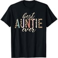 thumbnail image 1 of Best Auntie Ever Gifts Aunt Leopard Print Mothers Day T-Shirt, 1 of 5