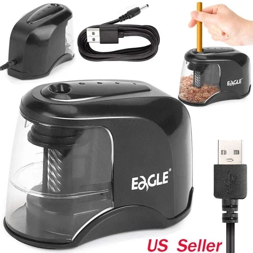 Best Automatic Electric Pencil Sharpener Helical Blade Fast Sharpen Home Office