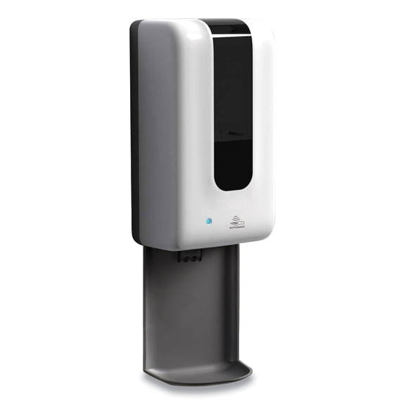 Best Automatic Hand Sanitizer Dispenser with Tray 1,200 mL Capacity, 5.9 x 3.8 x 17.9, White/Gray