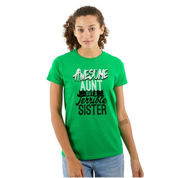 Best Awesome Crazy Sister Cute Funny Womens Slim Fit Graphic Tee Brisco Brands S