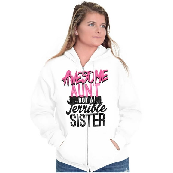 Best Awesome Crazy Sister Cute Funny Zip Hoodie Sweatshirt Women Brisco Brands L