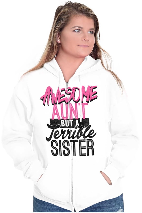 Best Awesome Crazy Sister Cute Funny Zip Hoodie Sweatshirt Women Brisco Brands S