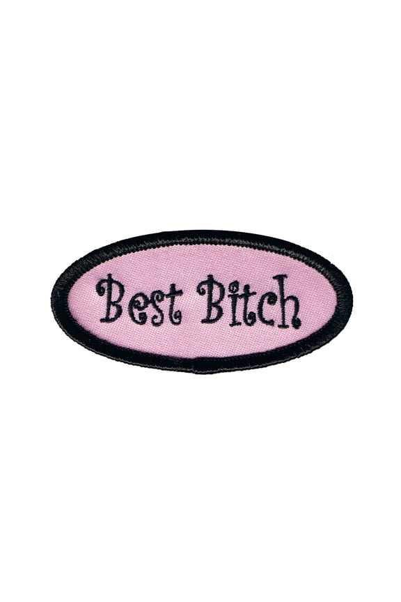 Best B*tch Name Tag Patch Novelty Badge Girls Bride Embroidered Iron On Applique