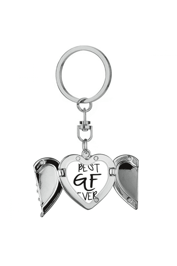 Best BF Ever Valentine's Day Love Heart Angel Wing Key Chain Holder