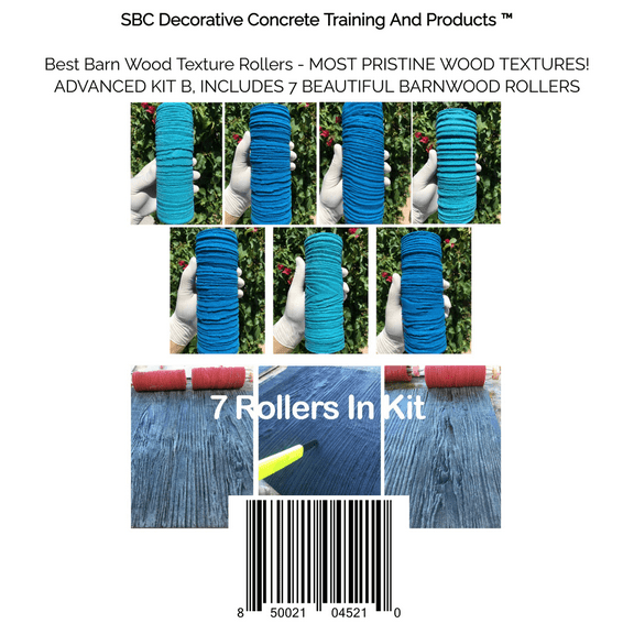 Best Barn Wood Texture Rollers - Most Pristine Wood Textures! Includes 7 Beautiful Barnwood Texture Rollers