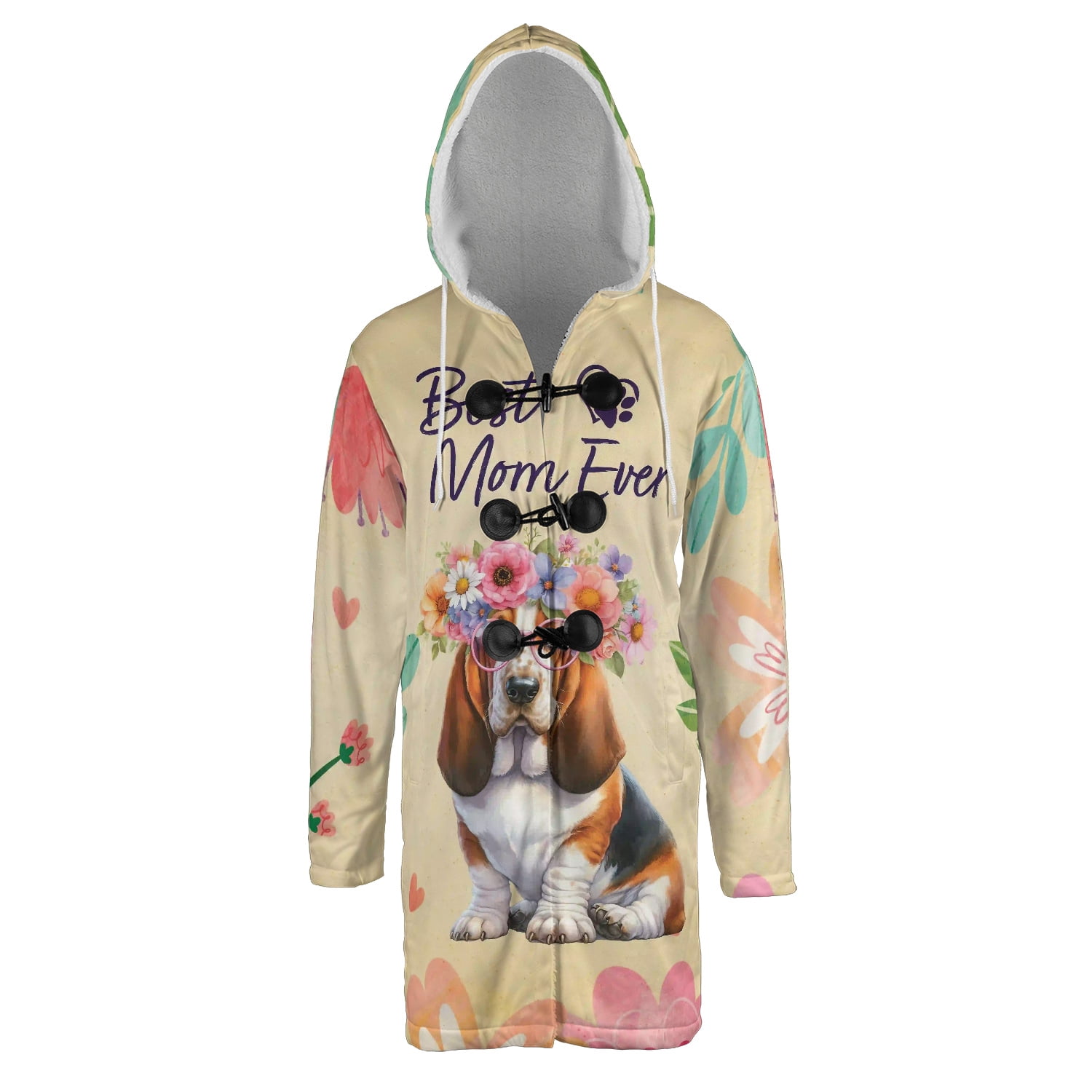 Best Basset Hound Mom Ever Happy Mother's Day All Over Print 3D Hooded ...