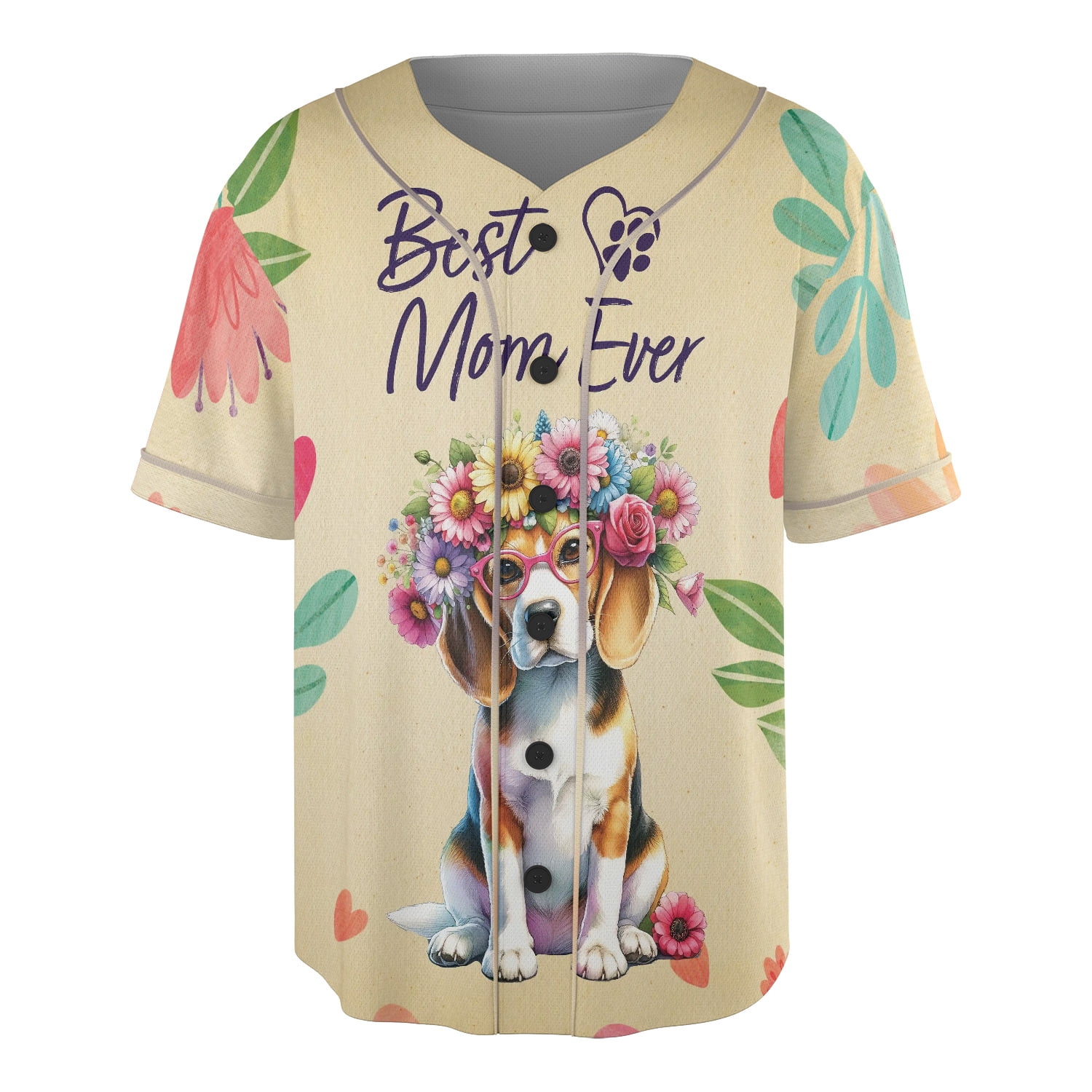 Best Beagle Mom Ever Happy Mother's Day All Over Print 3D Baseball ...