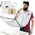 thumbnail image 1 of Beard Shaving Catcher Bib – The Smart Way to Shave – Beard Trimming Apron & Shaving Cape – Perfect Grooming Gift or Men's Birthday Gift – Includes Shaping Comb, Storage box, & E-Book - by Mobi Lock, 1 of 5
